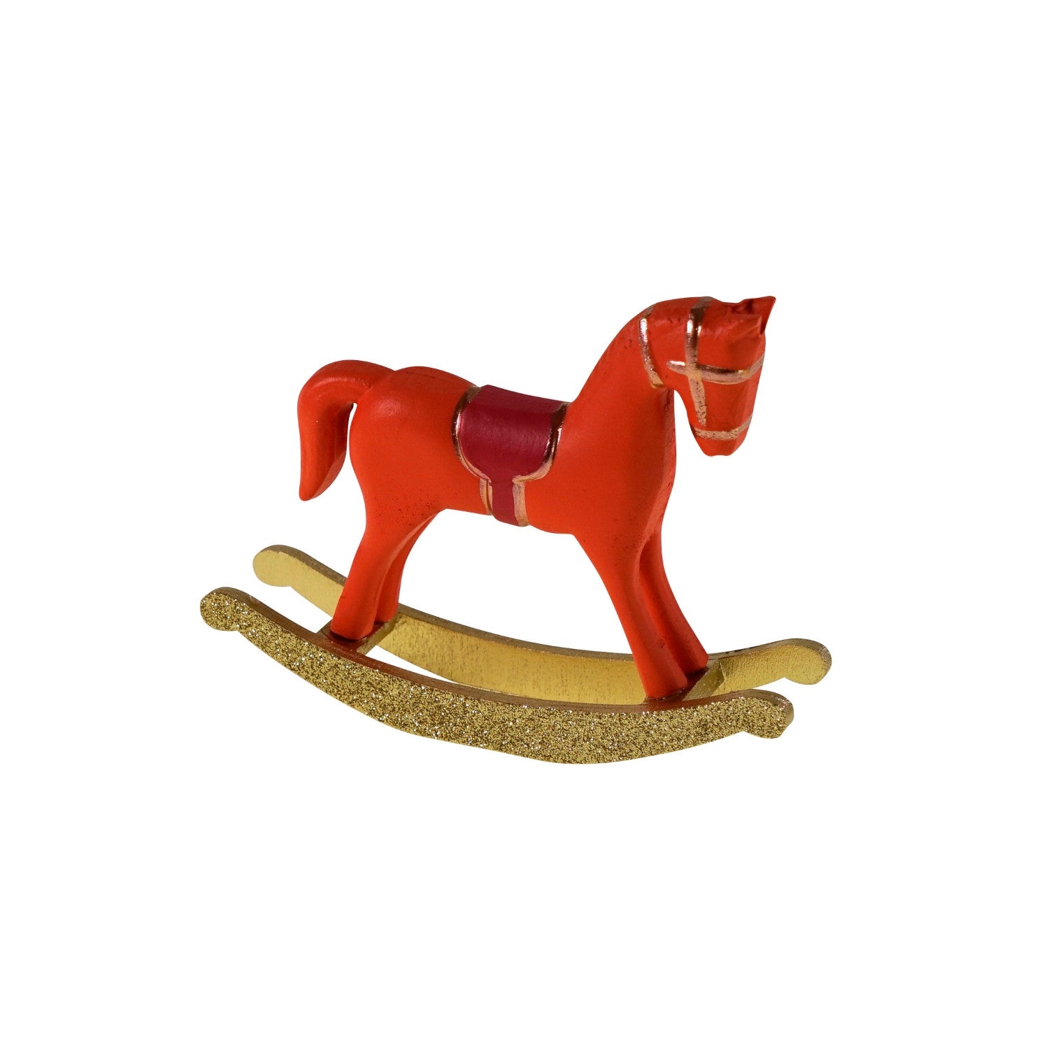Schaukelpferd „Goldene Weihnachten“ – Klein (Orange)