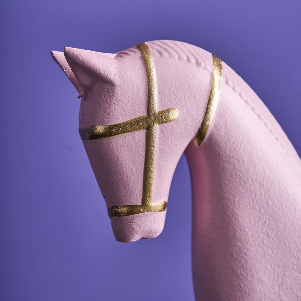 Schaukelpferd „Goldene Weihnachten“ (Rosa)