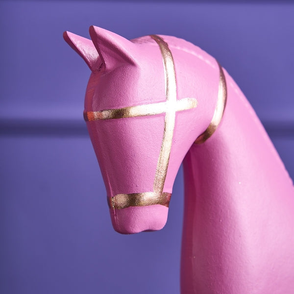 Schaukelpferd „Goldene Weihnachten“ (Pink)