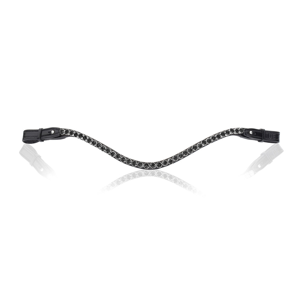 Utzon Equestrian elegant browband Stirnriemen ebony schwarz