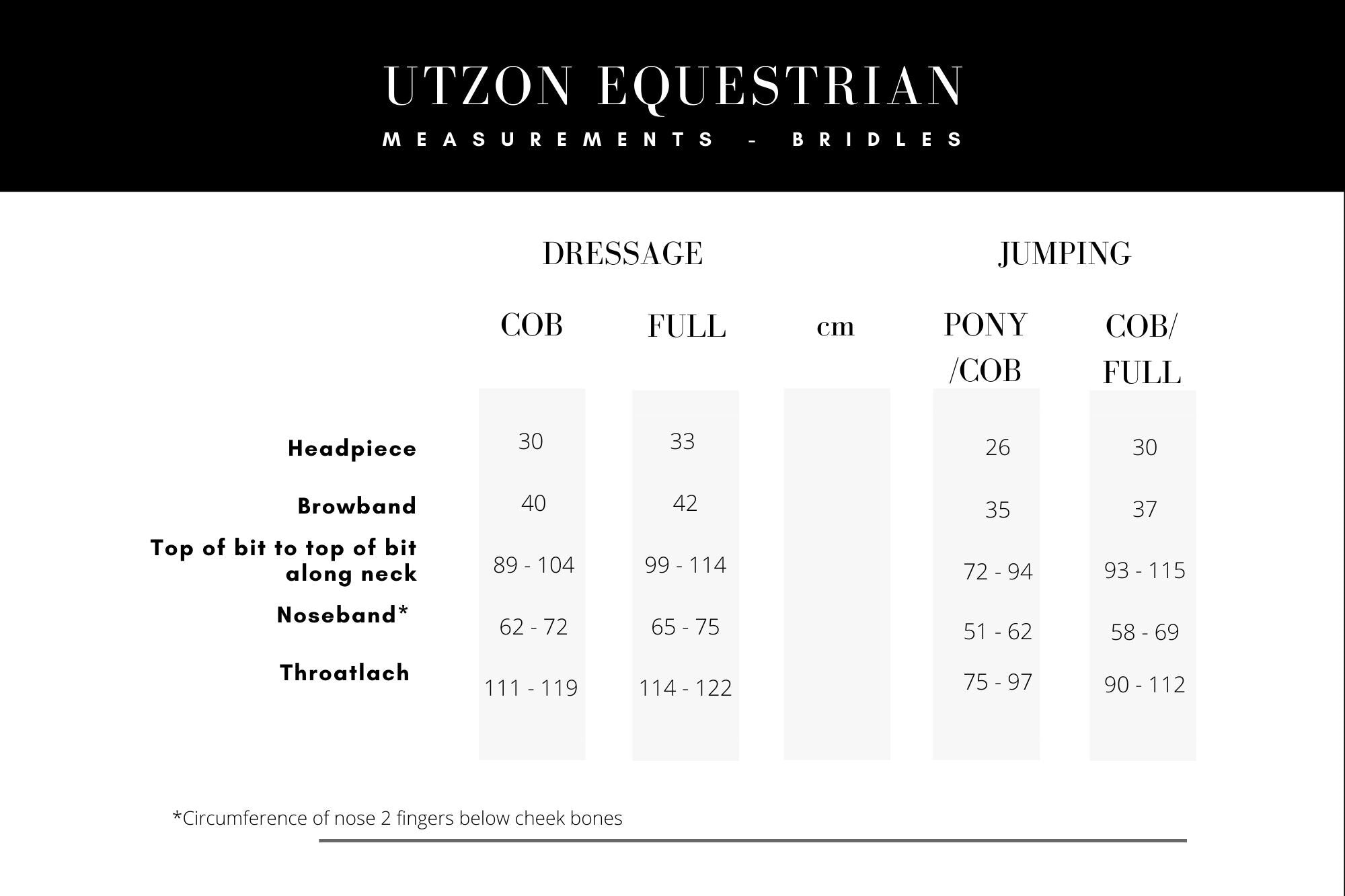 Utzon Equestrian Trense Grand Prix Measurement