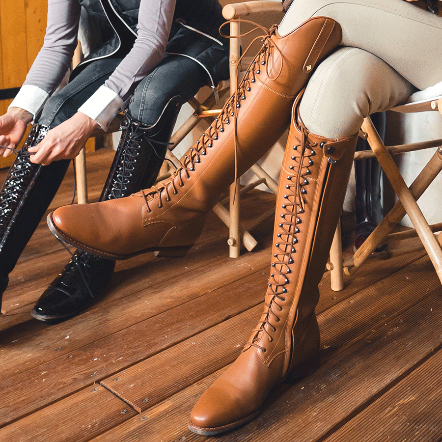 De Niro Reitstiefel Botticelli Dressurstiefel Schnürung