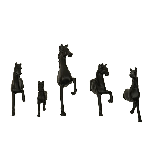 Wandskulpturen „Pferde Herde“ – 5-teilig