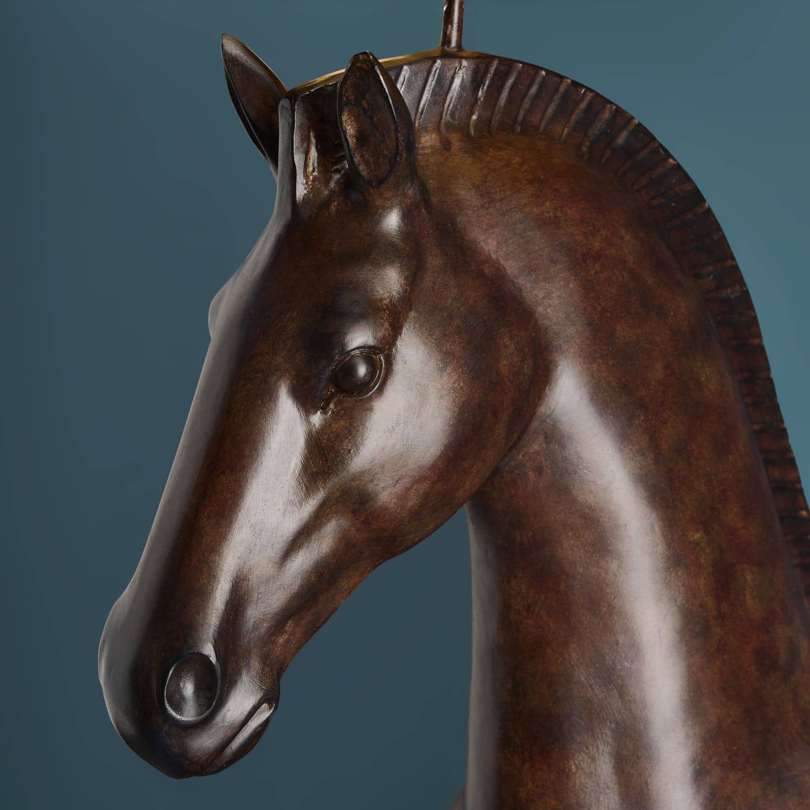 Stehlampe Pferd Amadeus Stehlampe bronze schwarz Details