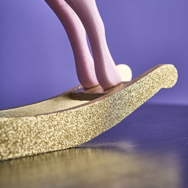 Schaukelpferd „Goldene Weihnachten“ (Rosa)