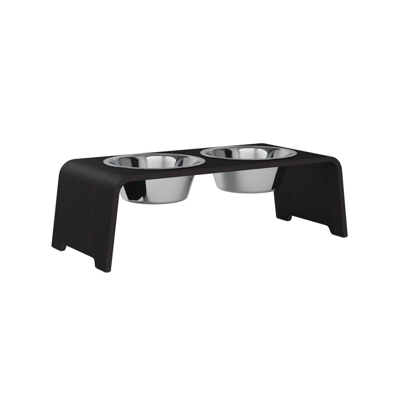 dogBar hundenapf edelstahl eiche dunkel