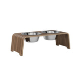 dogBar hundenapf edelstahl Nussbaumholz